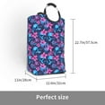 thumbnail image 3 of KLL Blue Skull Flower Laundry Hamper,Large Canvas Fabric Lightweight Storage Basket Toy Organizer Dirty Clothes Collapsible Waterproof, 3 of 6