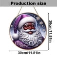 thumbnail image 2 of Clearance Under $5 Christmas Decorations Hanging Sign African American Christmas Wooden Door Sign New Year Winter Xmas Black Santa Decor Christmas Decorations for Home A, 2 of 6
