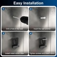 thumbnail image 4 of 6Pcs Metal Mirror Holder Clips, Large Mirror Hangers with Rubber Pads, Black, 4 of 6
