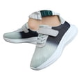 thumbnail image 3 of WUANDIXFA Toddler Shoes Kids Casual Sneakers Girls Mesh Walking Shoes Non-Slip Hook and Loop School Shoe Size US 11,Grey, 3 of 7
