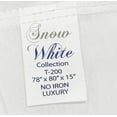 thumbnail image 6 of Snow White Percale T200 Polycotton Hotel 2-Piece King XL Bed Sheets Set - White - Solid Print, 6 of 8