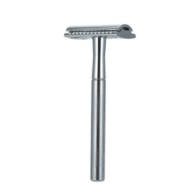 Rasoir de Sécurité à Double Tranchant en Acier Inoxydable, Outil de Rasage Manuel pour Moustache, Outil de Rasage Traditionnel pour Hôtel, Maison, Voyage