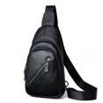 thumbnail image 2 of Riñoneras Bolsos De Pecho Para Hombre, Riñonera De Viaje Con Múltiples Bolsillos De Gran Capacidad De Piel De Vaca De Color Sólido Sywqhk Para Estrenar, 2 of 3