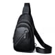 thumbnail image 2 of Bolso de pecho para hombre, riñonera de viaje con múltiples bolsillos de gran capacidad de piel de vaca de Color sólido, 2 of 5