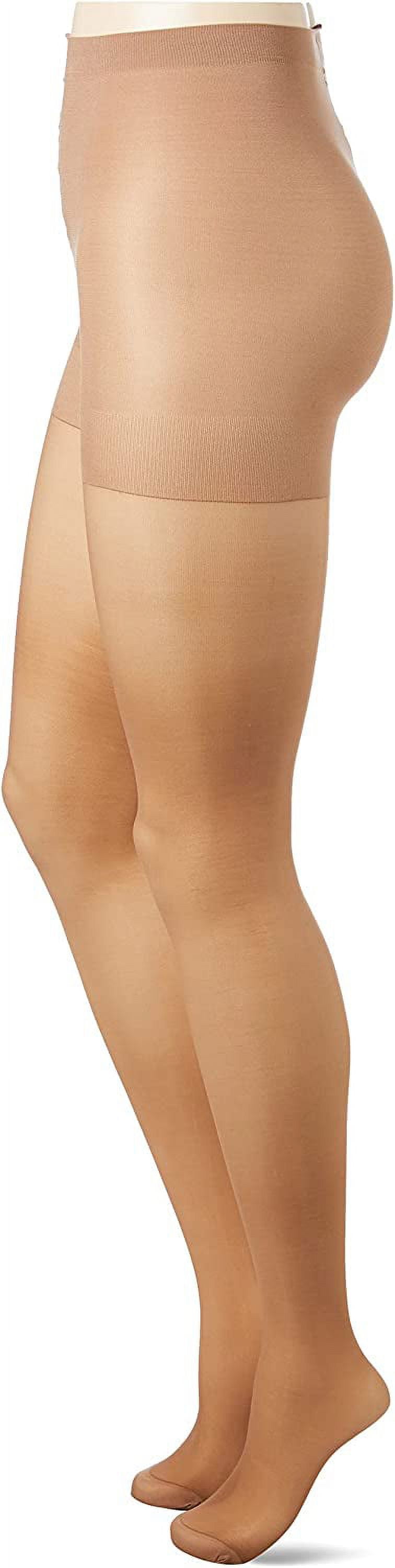 Women's Hanes C06810 Alive Full Support Control Top Pantyhose - 6 Pack  (Barely There C) 