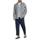 thumbnail image 2 of Camisas de manga larga ajustadas de botones con bolsillo para hombres INSPIRE CHIC en colores contrastantes, XL, negro y blanco, 2 of 7