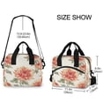 thumbnail image 3 of Lunch Bag Portable Crossbody Meal Bag Cooler Bag Insulated Lunch Bag Food Bag Handheld & Crossbody Design Chrysanthemum Orange, 3 of 6
