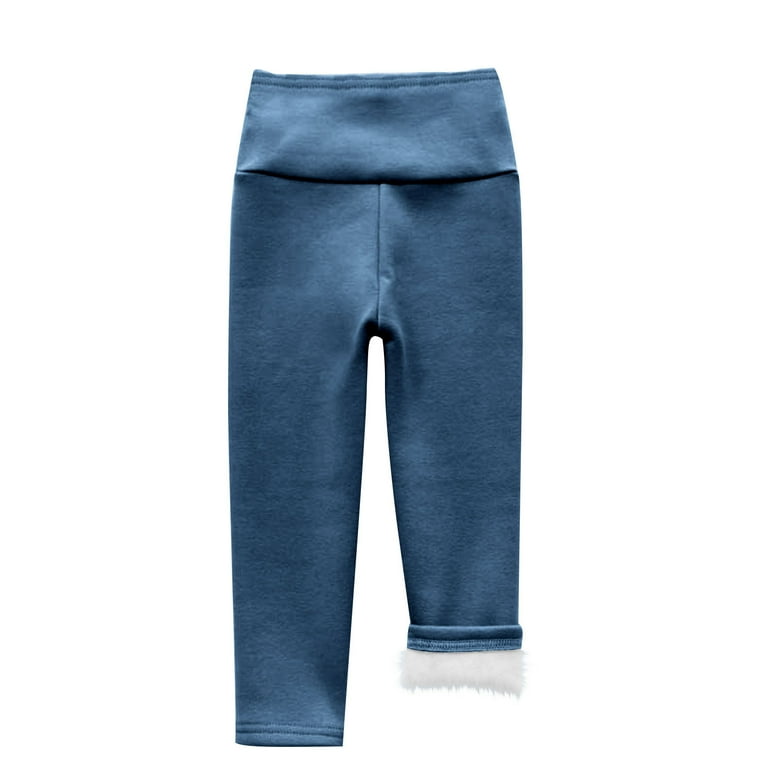 Hicidod Toddler Girls Leggings Winter Fleece Lined Thick Thermal