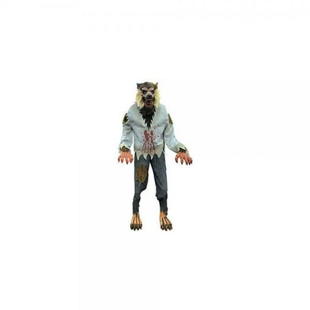 lurching werewolf animated halloween prop beast haunted house yard scary decor