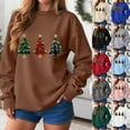 thumbnail image 4 of larppty Merry Christmas Sweatshirt for Women Drop Shoulder Long Sleeve Christmas Tree Pullover Lightweight Party Shirt (Green, XL), 4 of 9