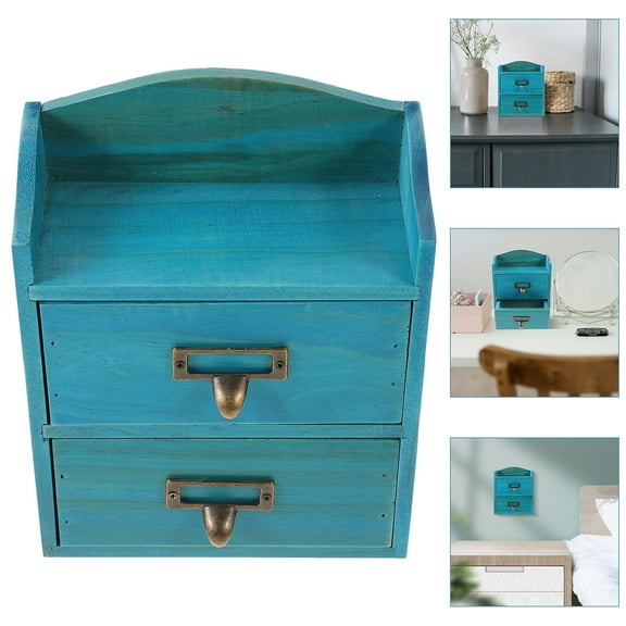 Raindrops  Solid Wood Storage Box Organiser Dresser Drawer Vintage Jewelry