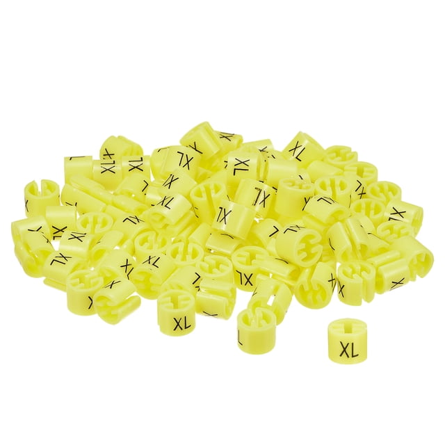 Marcador de ropa Unique Bargains XL 3,5mm Amarillo Paquete de 100