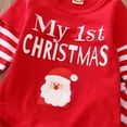 thumbnail image 4 of Inevnen My 1st Christmas Baby Boy Outfits Romper Bodysuit Santa Pants with Hat 3pcs Clothes Set, 4 of 8