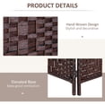 thumbnail image 5 of HOMCOM 6' Tall Wicker Weave 3 Panel Room Divider Privacy Screen - Brown, 5 of 9