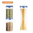 thumbnail image 5 of TIBLEN [3-Pack] Glass Food Storage Jars Cylinder Containers with Lids , Borosilicate Glass Ecofriendly Airtight Canisters for Coffee, Sugar, Candy, Cookie, Spice, Large Spaghetti, Pantry Organization, 5 of 6