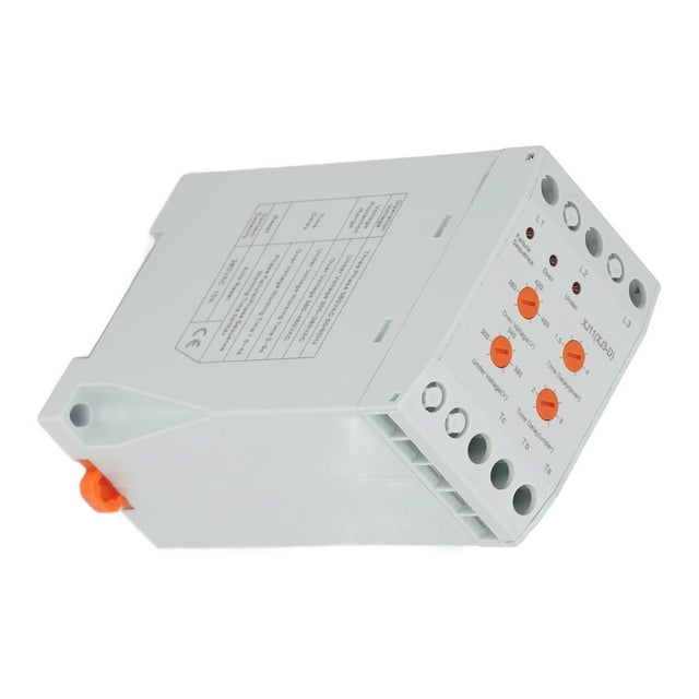 Protector De Secuencia De Fase, Relé De Protección De Voltaje AC380V Monitor En Tiempo Real 2 Juegos NO Contactos NC Montaje En Riel DIN De 35 Mm Para De Control