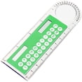 thumbnail image 1 of Calculator & Ruler & Magnifying Glass, Mini Solar Transparent Ruler Calculator with Magnifier Student School Supplies Pink, 1 of 1