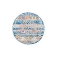 thumbnail image 3 of Unique Loom Basilica Collection Area Rug (3' 3" Round Blue/Beige), 3 of 5