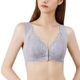 thumbnail image 1 of Women Lace Bralette Padded Wireless Bra Floral Lace Bra Front Closure Back Smoothing Demi Bra Lace Bras Push Up Thin Soft Bra, 1 of 7