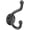 Flat Black, variant on Emtek 2606US7 American Heritage Designer Brass Double Robe Hook - French Antique