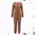 thumbnail image 3 of Pelele de Navidad con estampado de rayas horizontales, Pelele largo de invierno familiar, traje diario FLhrweasw Para estrenar, 3 of 7