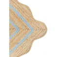 thumbnail image 3 of KLAVATE Natural Jute Wave Edge Hand Braided Scalloped Farmhouse Jute Runner Rug, 3 of 4