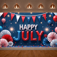 thumbnail image 6 of Decorative Design Happy 4th of July Balloon Banner Patriotic Colors Festive Elements for Independence Day Party Celebration Holiday Event, 6 of 7