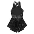 thumbnail image 4 of Alvivi Girls Jazz Modern Tap Dancewear Sleeveless Sequined Ballet Dance Leotard Dress 6-16, 4 of 7
