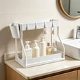 thumbnail image 4 of Linnome Under Sink Organizer 2 Tier with Sliding Drawers Plastic Storage Rack for Kitchen Bathroom Cabinet 15.6x13.2x8.7in White, 4 of 7