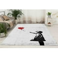 thumbnail image 2 of Girl Balloon Graffiti Rugs, Floor Rug, Banksy Graffiti Rugs, Home Decor Rugs, Banksy Rugs, Classic Rug, Popular Rugs, Cool Rug, Entry Rugs, 2.6'x4' - 80x120 cm, 2 of 8