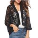 thumbnail image 1 of Summer Lace Beach Hollow Out Blusa de protección solar suelta Top de mujer Pompotops  FGAJ13789, 1 of 7