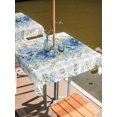 thumbnail image 2 of Outdoor Tablecloth with Umbrella Hole for Patio/Picnic/Party/Camping, Hydrangea Eucalyptus Waterproof Table Cloth Square Cover Washable, Summer Botanical Grey Buffalo Plaid (54"x 54"), 2 of 9