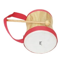 TINKSKY Red Drum Percussion Instrument with Sheepskin Drumhead for Playing Crafted from Wood and Sheepskin 12 Inch