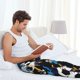 thumbnail image 5 of Balery Football Pantalones de pijama para hombre, pijama ultraligero, pantalón de descanso-Medium, 5 of 6