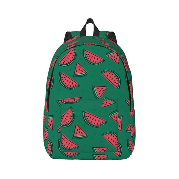 Xecao Watermelon for Canvas College Laptop Backpack, Durable Rucksack Travel Notebook Bag School Backpack Book Bag for Men Women