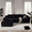 Black, variant on Kelyda 104'' Modular L-Shaped Sectional Sofa, Modern Memory Foam Deep Seat Corduroy Boneless Cloud Couch Grey