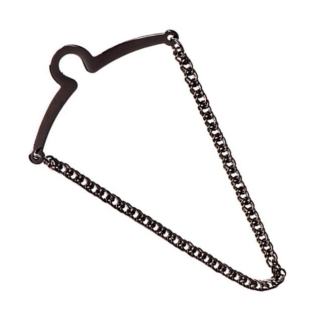 Clips de corbata Sunnimix Casual negra Clip fijo Cadena de eslabones Clásica de cobre para hombres