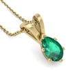 thumbnail image 3 of SuperJeweler 1/2 Carat Pear Shape Emerald Necklace in 14K Yellow Gold Over Sterling Silver, 18 inches for Women, 3 of 6