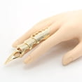 thumbnail image 4 of Punk Gothic Rock Scroll Joint Armor Knuckle Anillo de cosplay de dedo completo (Oro), 4 of 6
