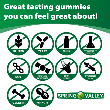 Spring Valley Vitamin B Complex Supplement Adult Vegetarian Gummies, 70 count