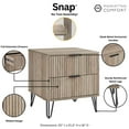 thumbnail image 4 of Manhattan Comfort DUMBO 2.0 Nightstand made from Engineered Wood - Rustic Gray, 4 of 11