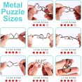 thumbnail image 3 of Yazoeia Metal Wire Puzzle Set of 24, Brain Teaser IQ Test, Logical Thinking Development Metal Link Unlock Interlock Toys, Chinese Ring Magic Trick Toy for Kids Adults Challenge CJC912-180309, 3 of 7