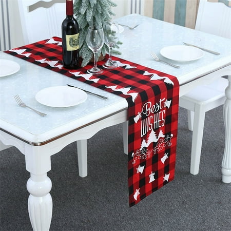 

iMESTOU Deals Clearance Under 10 Tablecloths Christmas Home Decoration Supplies Knitted Fabric Table Runner Creative Christmas Tablecloth