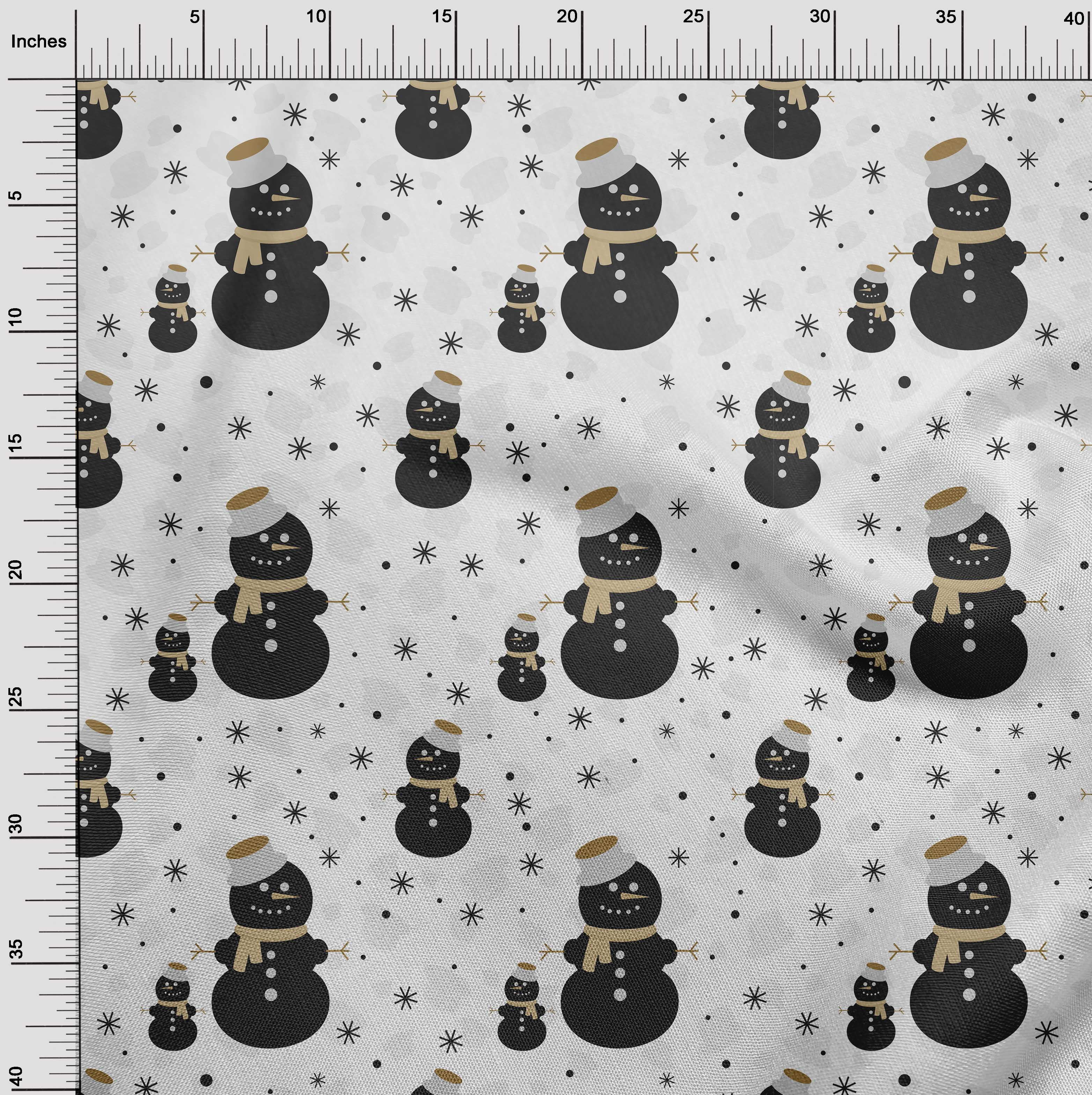 oneOone Polyester Spandex White Fabric Merry Christmas Quilting Supplies Print Sewing Fabric By The Yard 56 Inch Wide