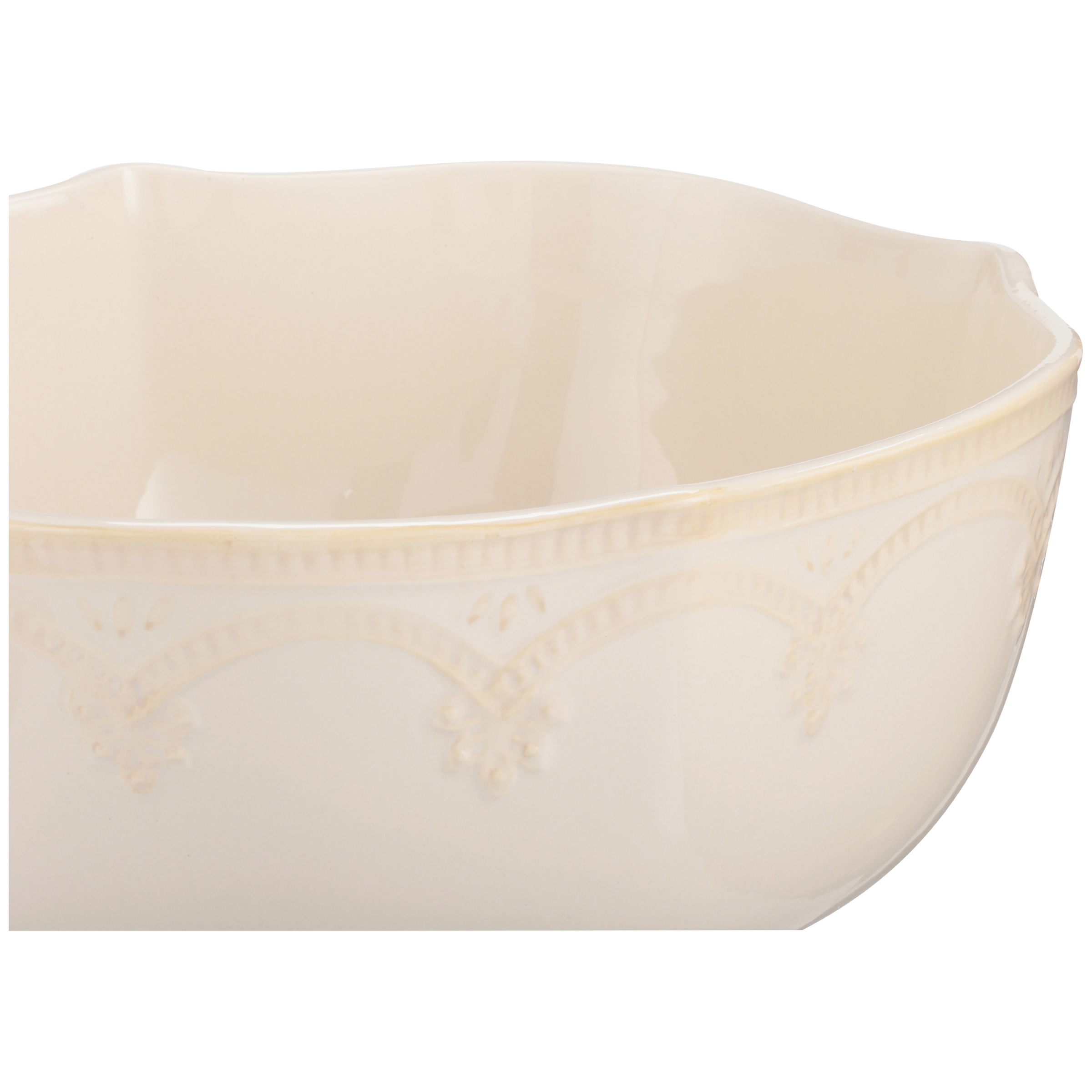 The Pioneer Woman Farmhouse Lace 10-Inch Serving Bowl, Linen - image 4 of 9