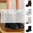 thumbnail image 3 of hopeusnice Slouchy Buckle Mid Calf Boot Round Toe Chunky Sole On Design Street Style Boot Black 35, 3 of 7