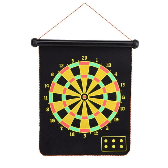 Noref Double Sided Dartboard,Magnetic Dartboard,15inch Magnetic Double Sided Dart Board Wall Hanging Dartboard with 6 Safety Darts