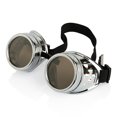 thumbnail image 1 of Vintage Steampunk Gothic Welding Goggles Glasses (Silver), 1 of 1