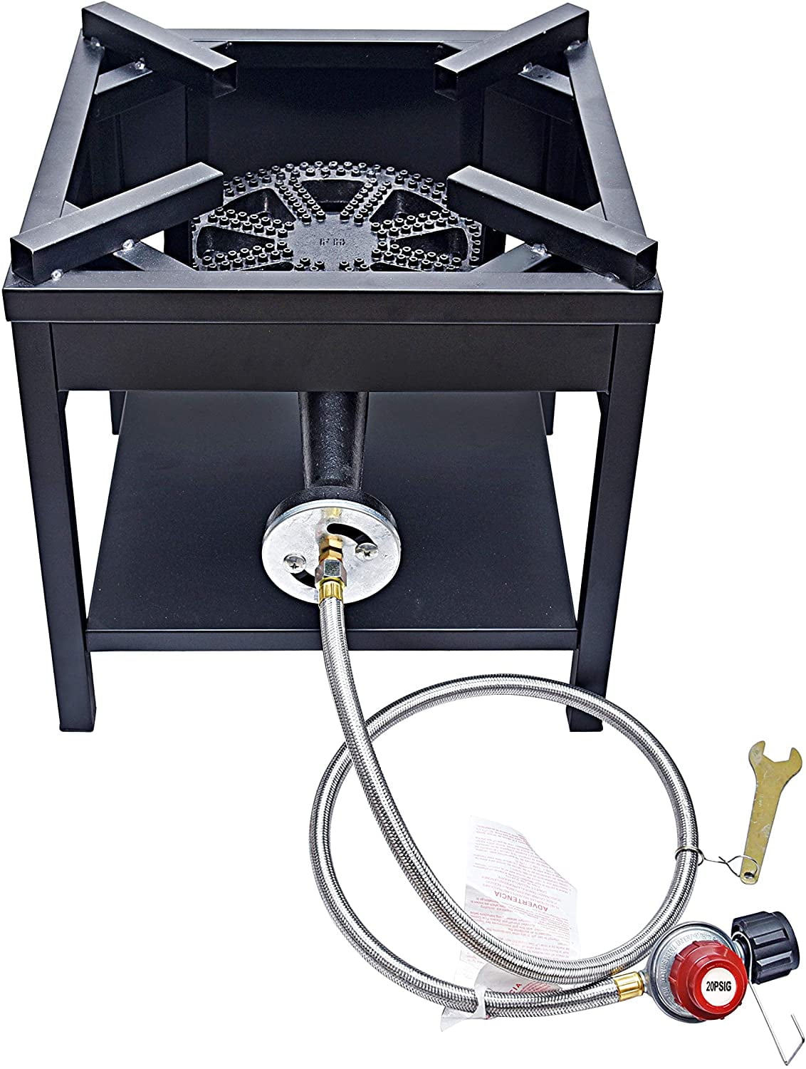 Arc Usa 4242s 200 000 Btu Outdoor High Pressure Cast Iron Propane Gas Cooker Camping Stove Adjustable 0 20 Psi Csa Regulator Hose Great For Outdoor Cooking And Backyard No Assembly Required