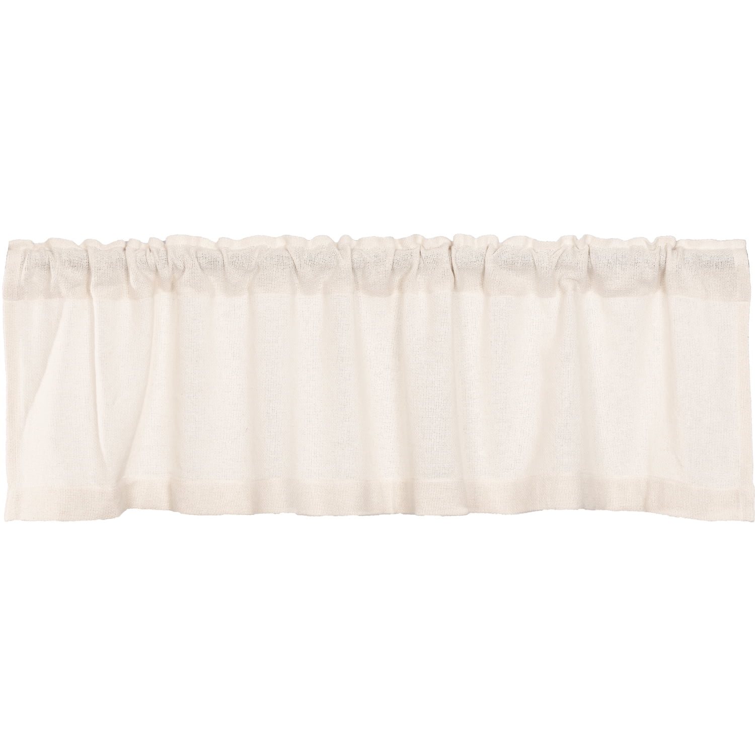 VHC Brands Burlap Antique White Farmhouse Primitive Curtains Valance 16x60